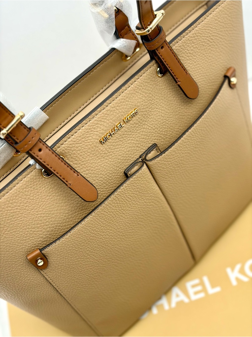 Michael Kors Jet Sest Travel Medium Double Pocket Tote Shoulder Bag - Picture 7 of 8